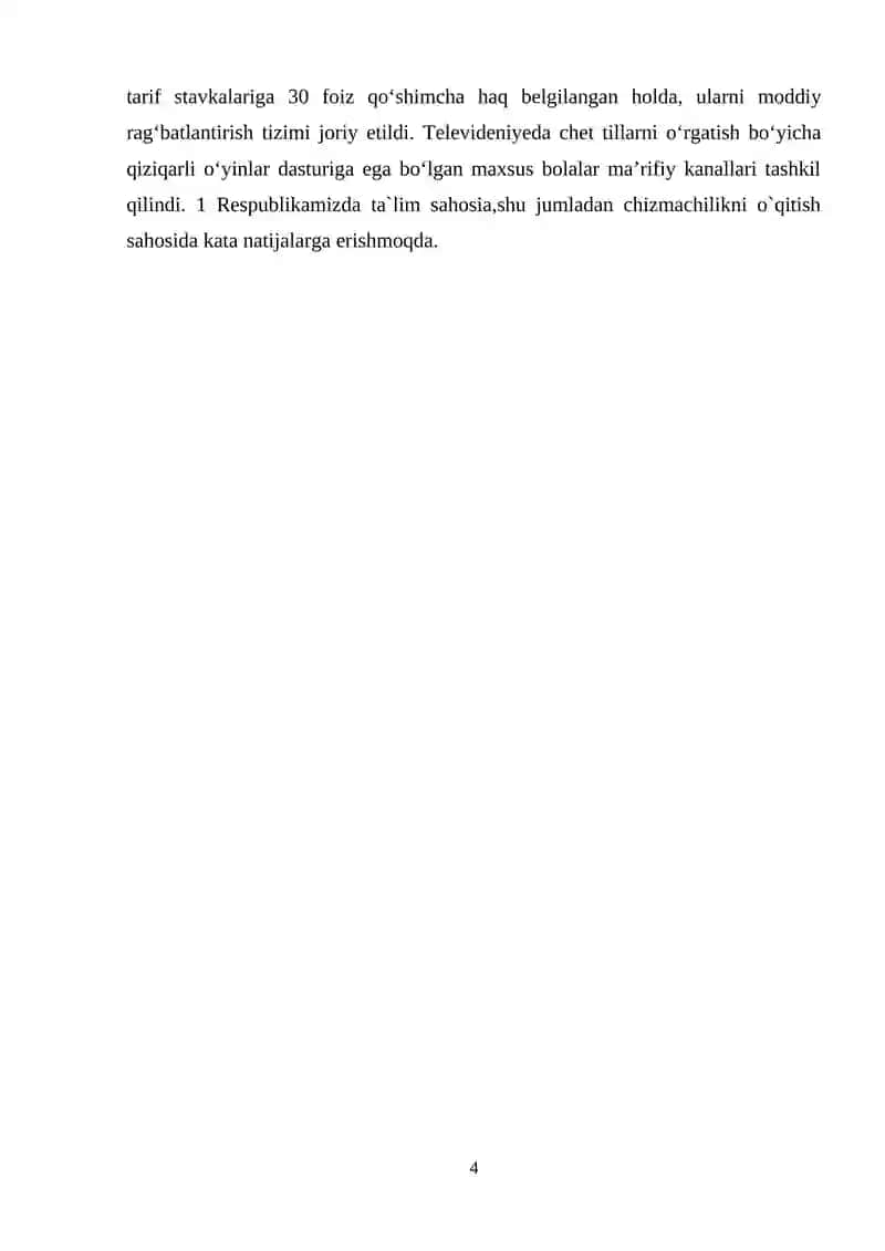 CHIZMACHILIK FANINI O`QITISHNING MAQSAD VA VAZIFALARI 4