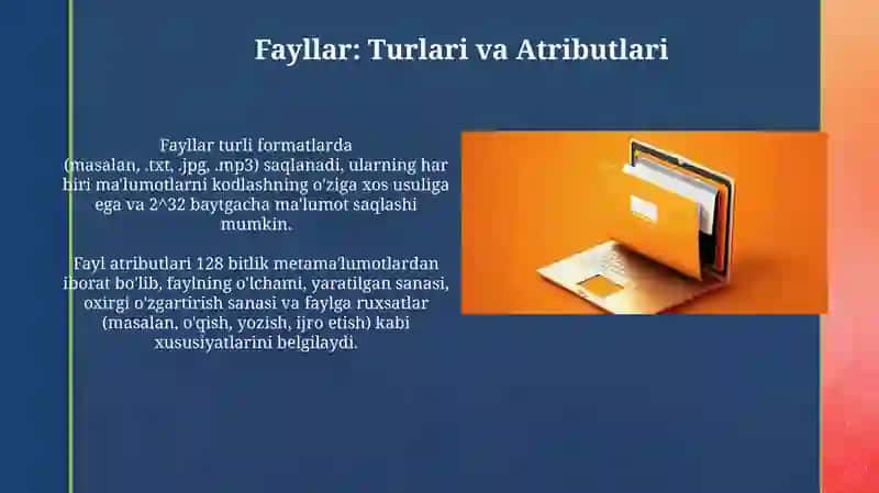 Fayl papka katalog haqida umumiy tushuncha 4