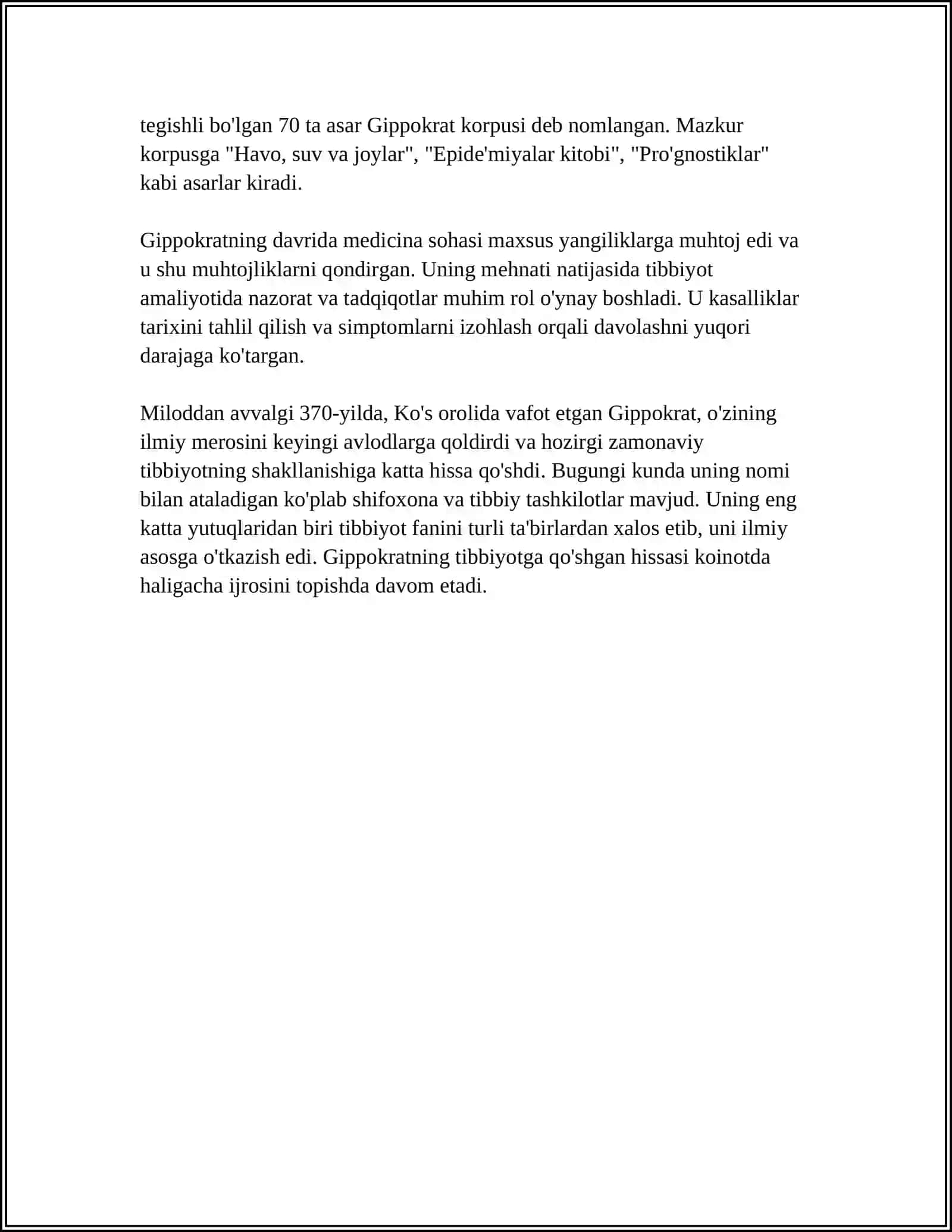 Gippokrat Qasamyodi 4