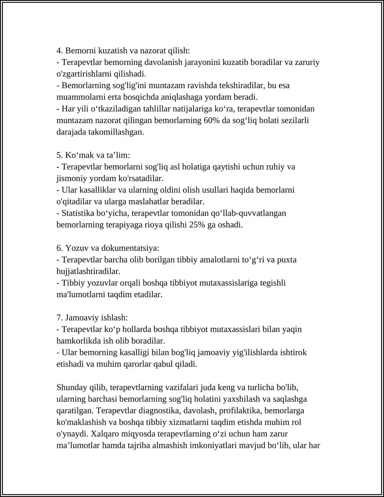 TERAPEVT KIM VA UNING MEHNAT GIGIYENASI 4