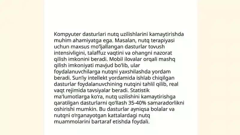 Nutq buzilishi boʻlgan shaxslar uchun assistiv (yordamchi) vositalar 4