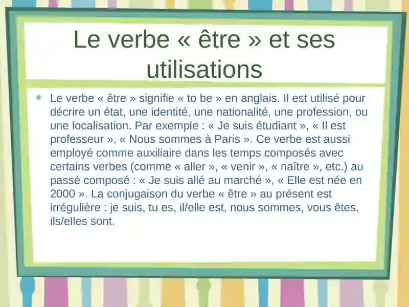Les verbes avoir ,etre et s'appeler. 4