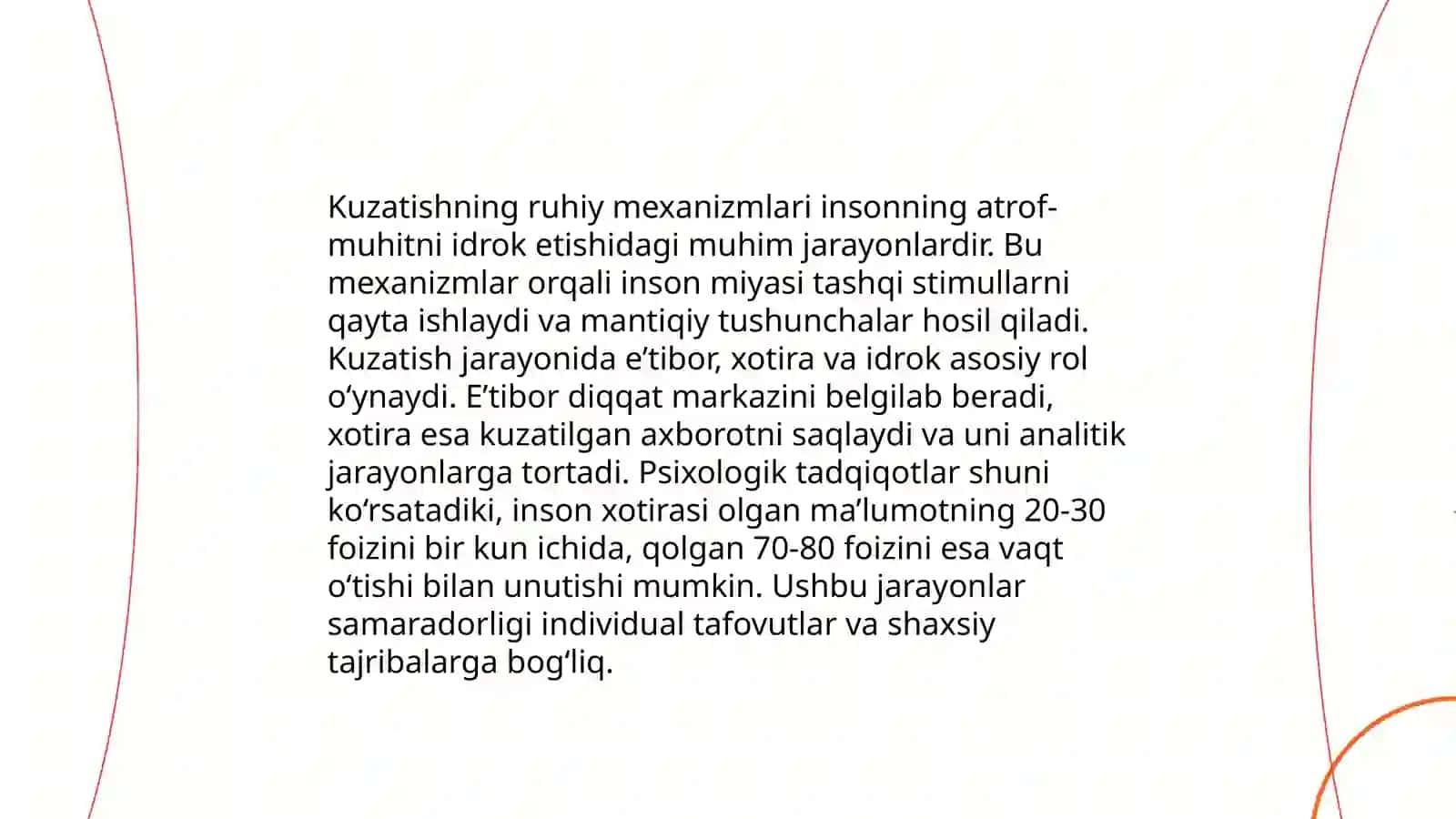 Idrokda kuzatish va kuzatuvchanlik 4