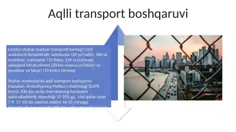 Shahar markazining transport tarmogʻi 4