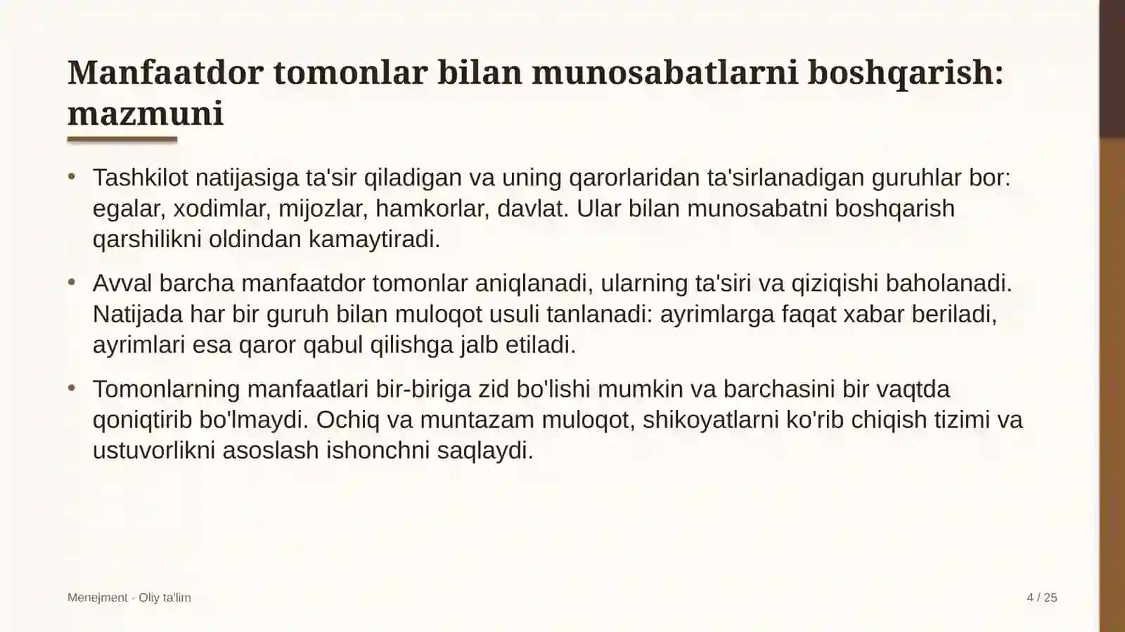 shamol elektr stansiyalarida manfaatdor tomonlar bilan munosabatlarni boshqarish 6314 4