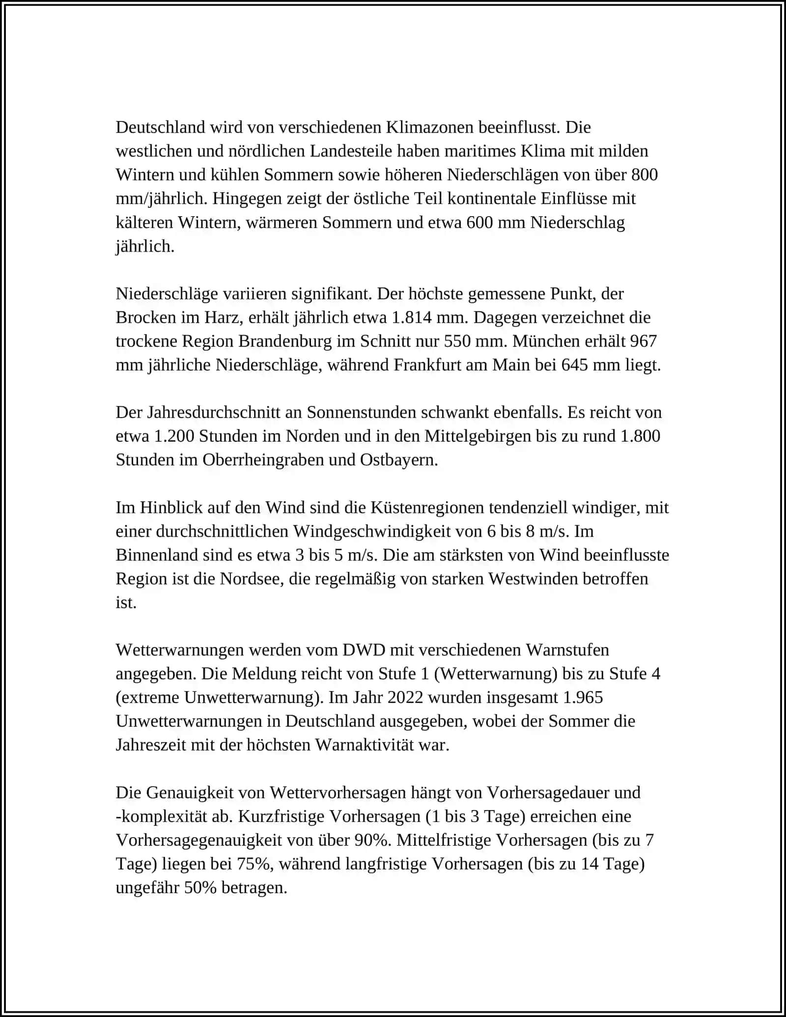 Wettervorhersage in Deutschland 4