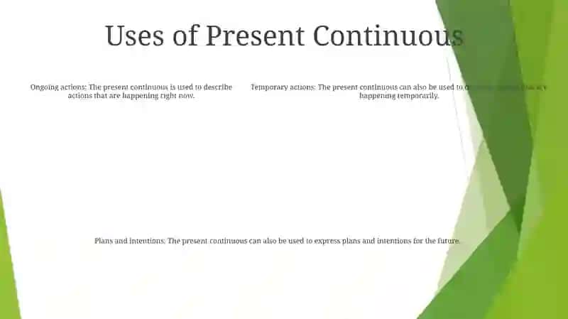 Present Continuous 4