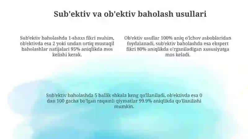 Sifatni baholash uslublari 4