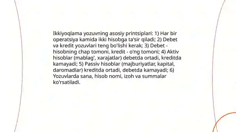 Schyotlar tizimi va ikkiyoqlama yozuv 4