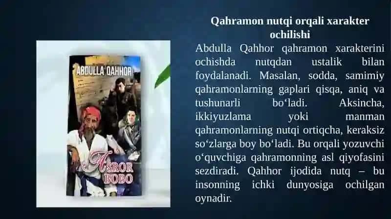 A.Qahhor asarlarida nutqva notiqlik masalalari 4