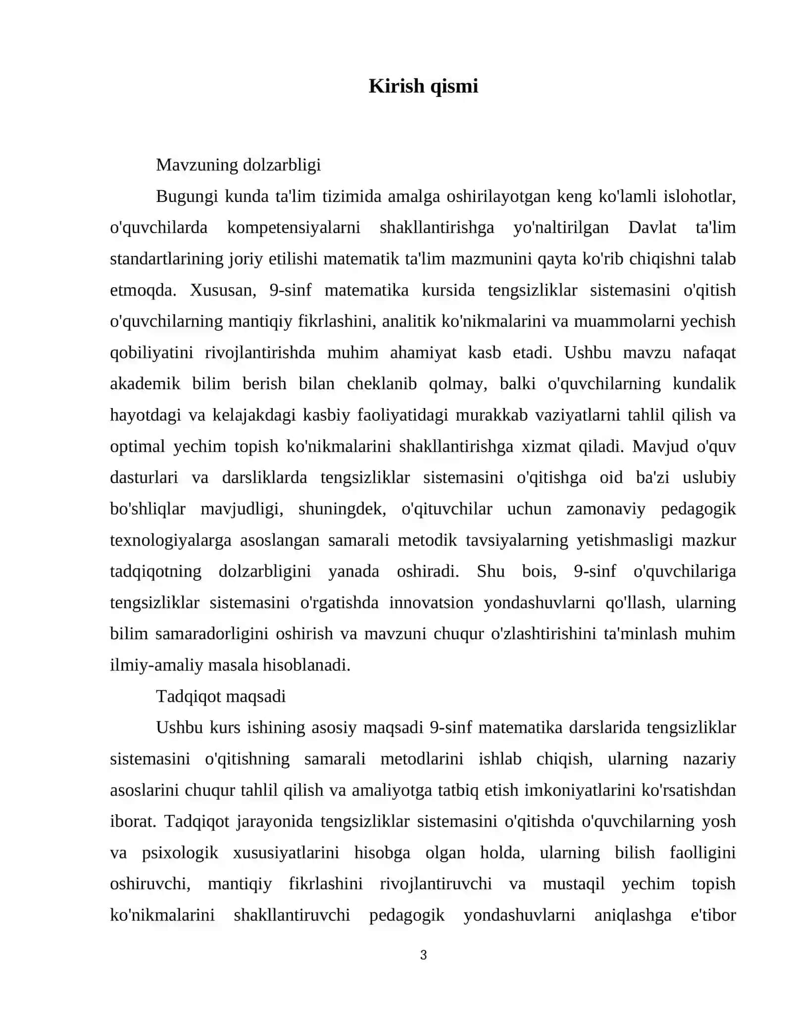9-sinf matematikasida tengsizliklar sistemasini o'qitish metodikasi 4
