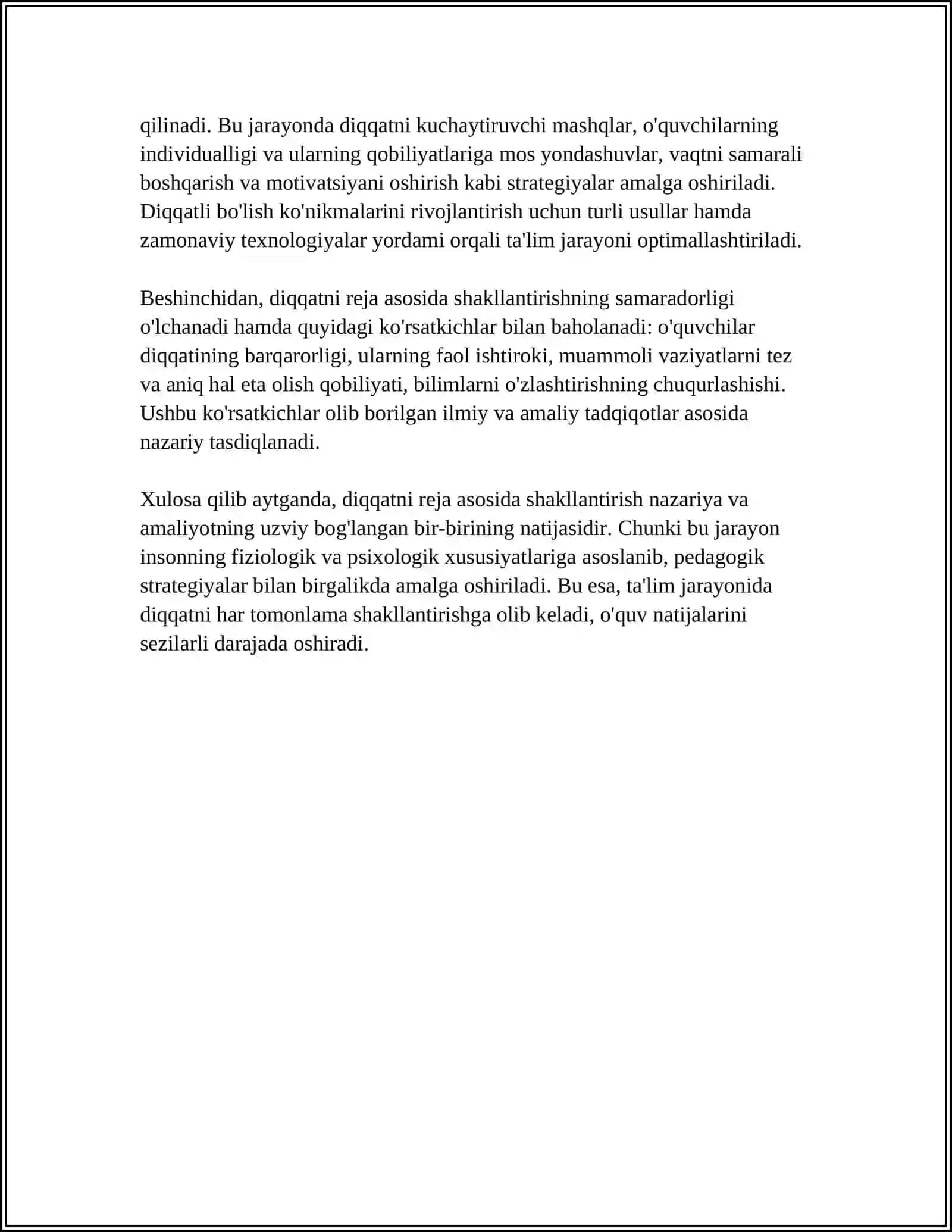 Diqqatni Reja Asosida Shakllantirish 4