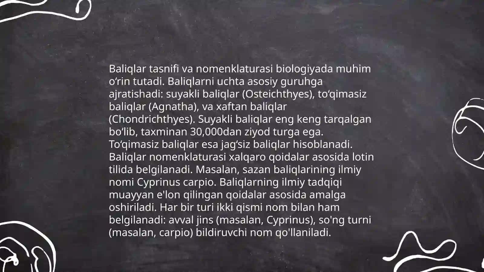 Baliqlar sistematikasi 4
