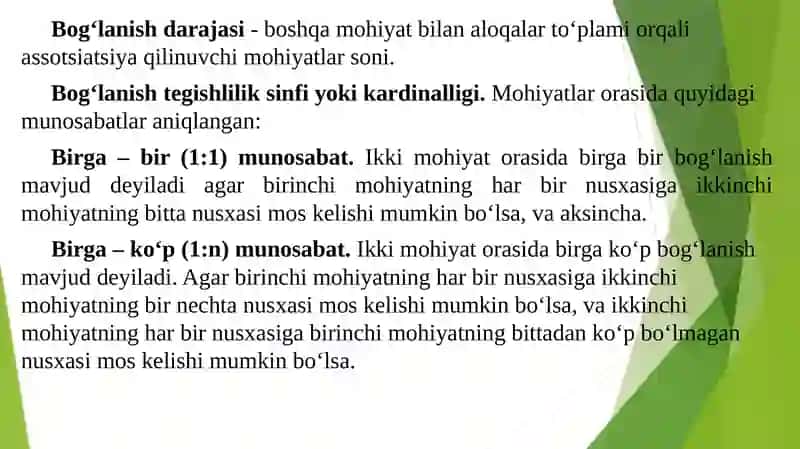 Ma’lumotlar bazasi haqida 4