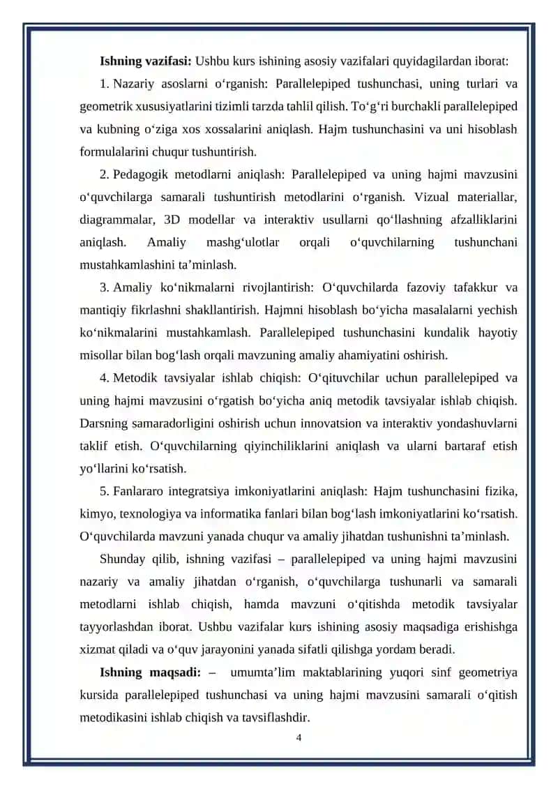 Parallelepiped va uning hajmi tushunchasi 4
