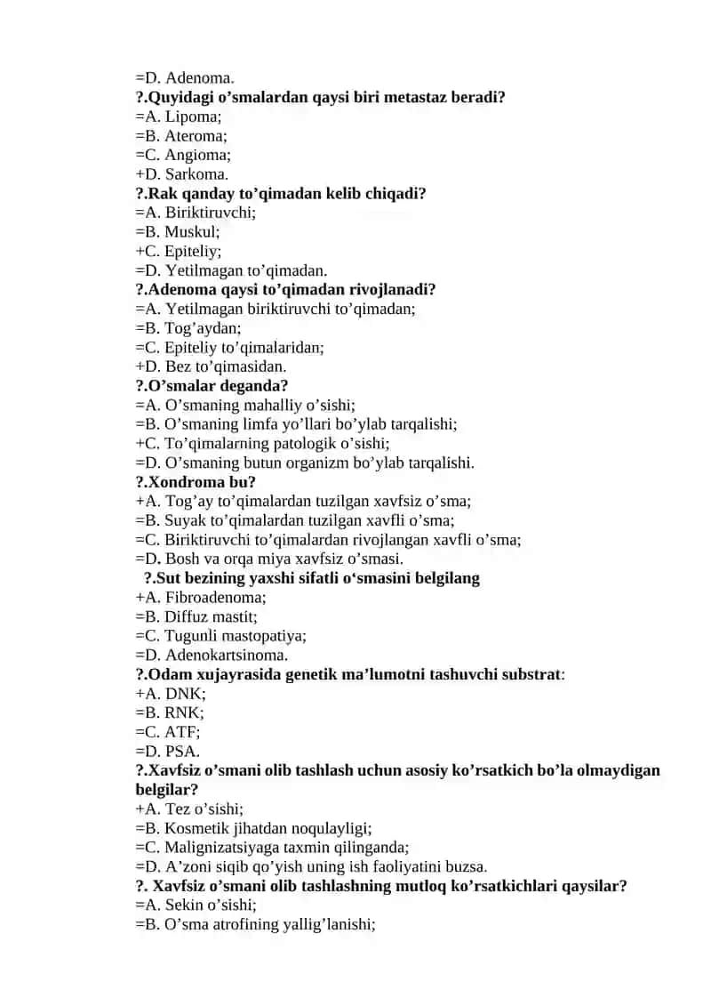 xirurgiyadan test 4