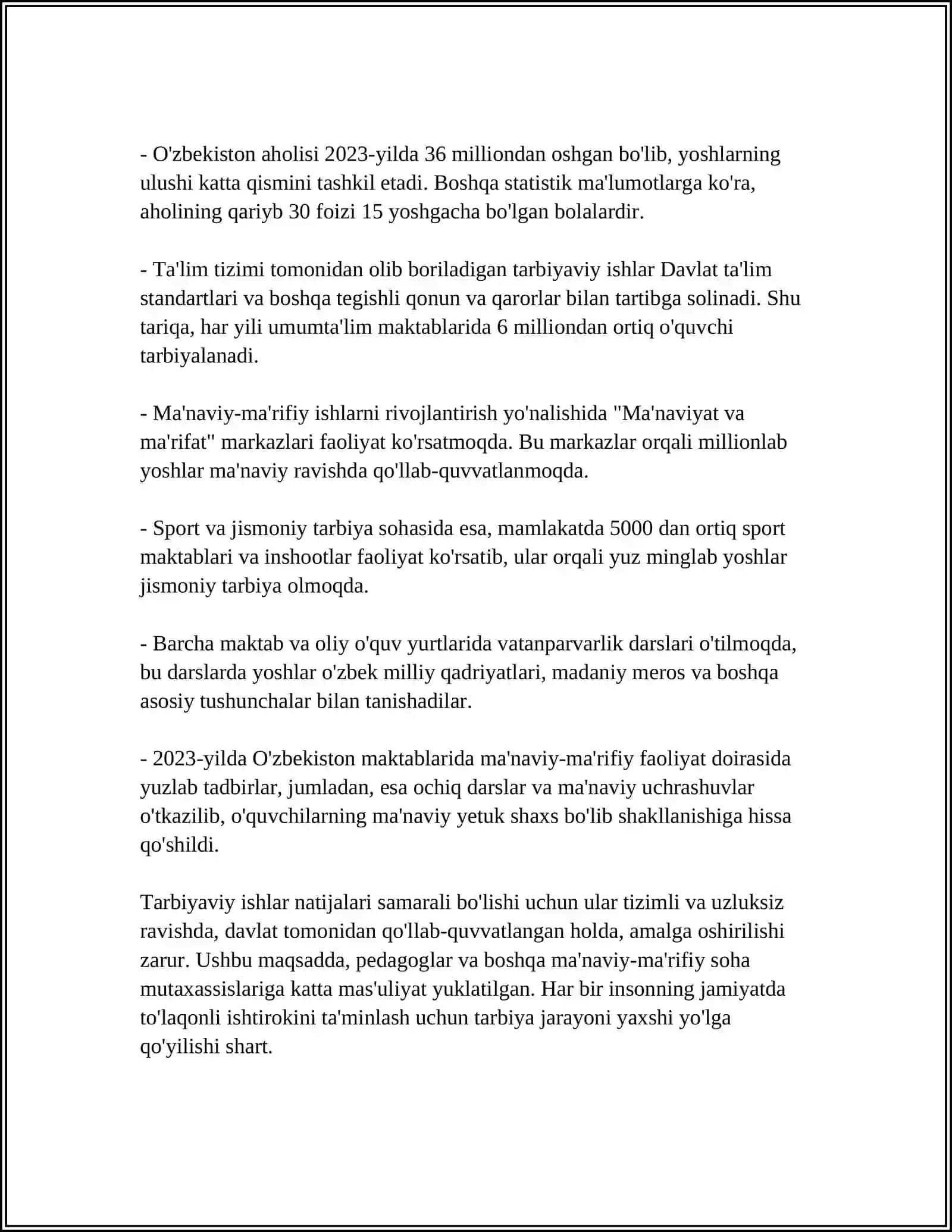 TARBIYAVIY ISHLAR METODIKASI 4