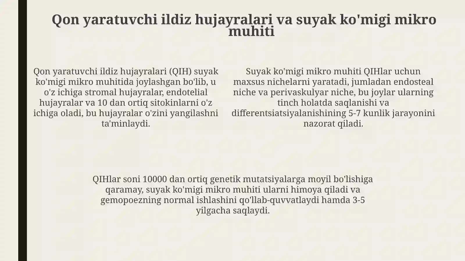 Gemopoezning asosiy tamoyillari va regulyatorlari 4