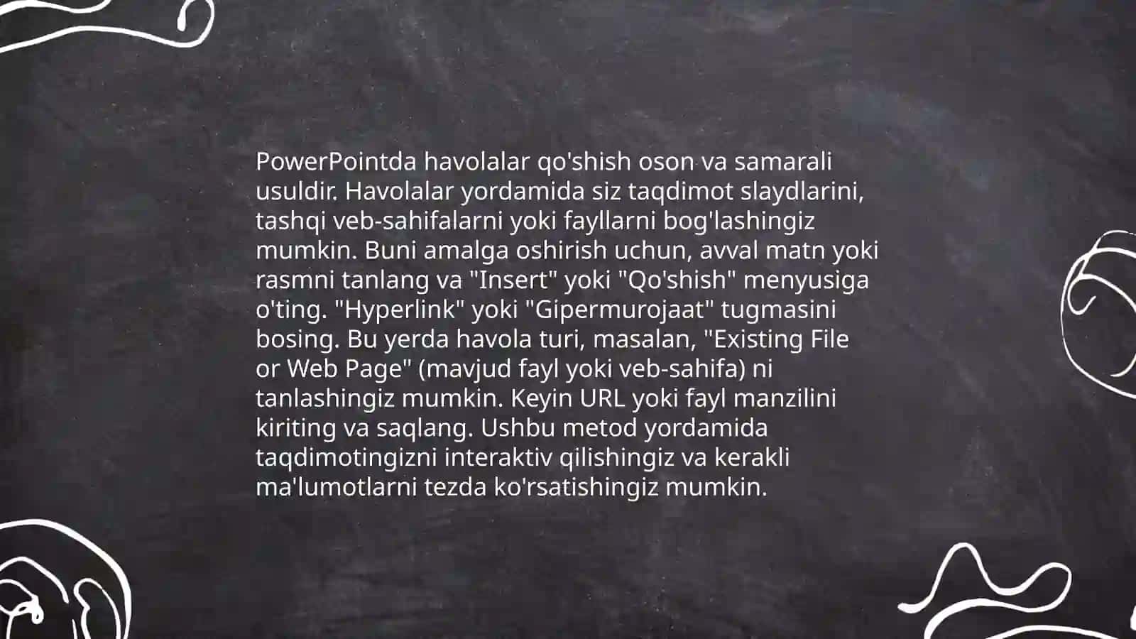 PowerPointda havolalar bilan ishlash 4