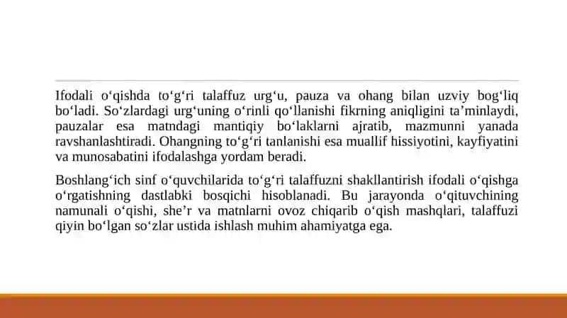 To‘g‘ri talaffuz - ifodali o‘qishning asosi 4