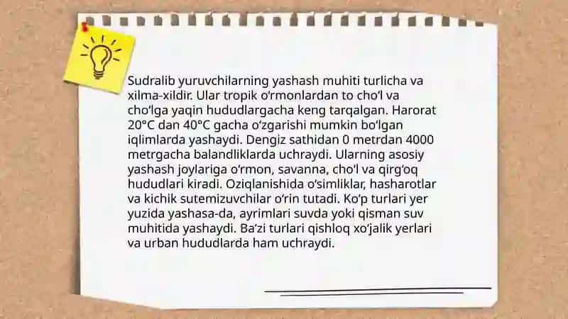 Sudralib yuruvchilar sinfi 4