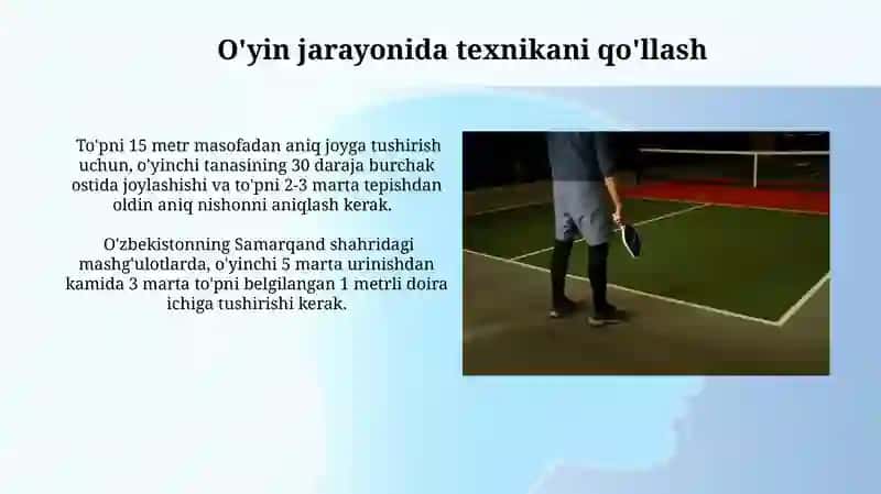 To'pni yerga urish texnikasi 4