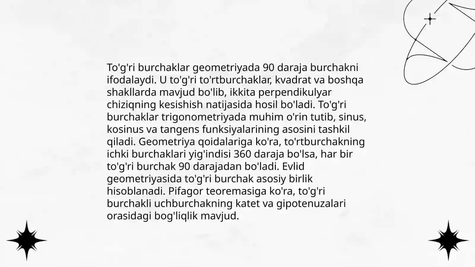 Burchak turlari 4