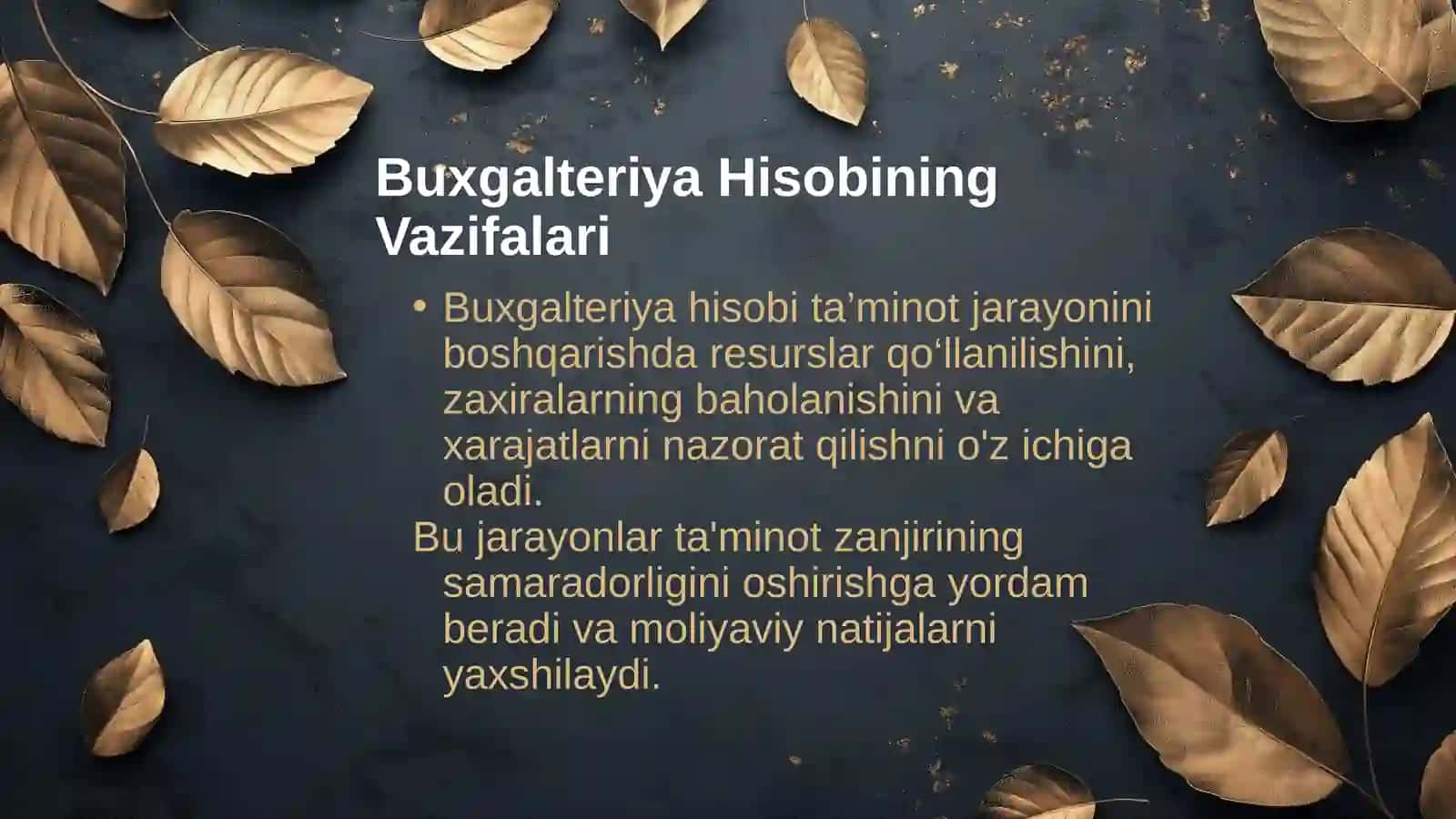 Ta'minot jarayonining hisobi 4