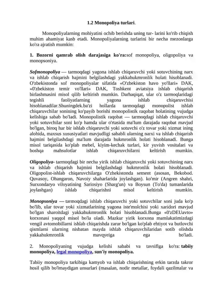 Monopoliya va Monopsoniya 4