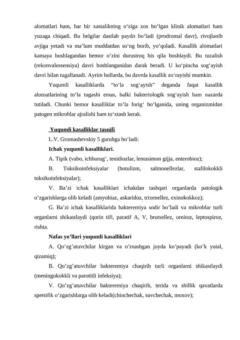 Yuqumli (infeksion) kasalliklar haqida umumiy ma’lumot 4