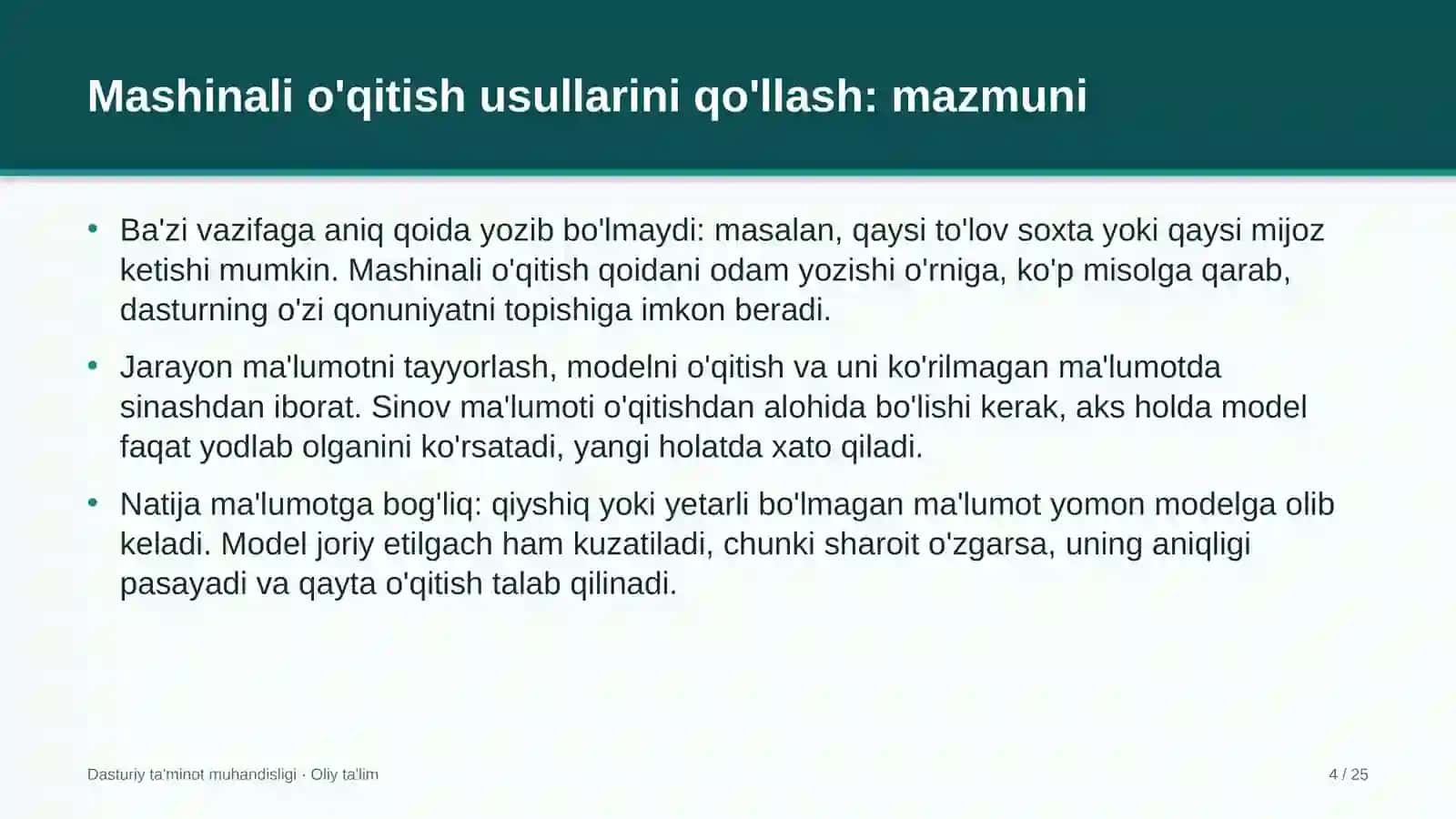 bioenergetikada mashinali o'qitish usullarini qo'llash 5481 4