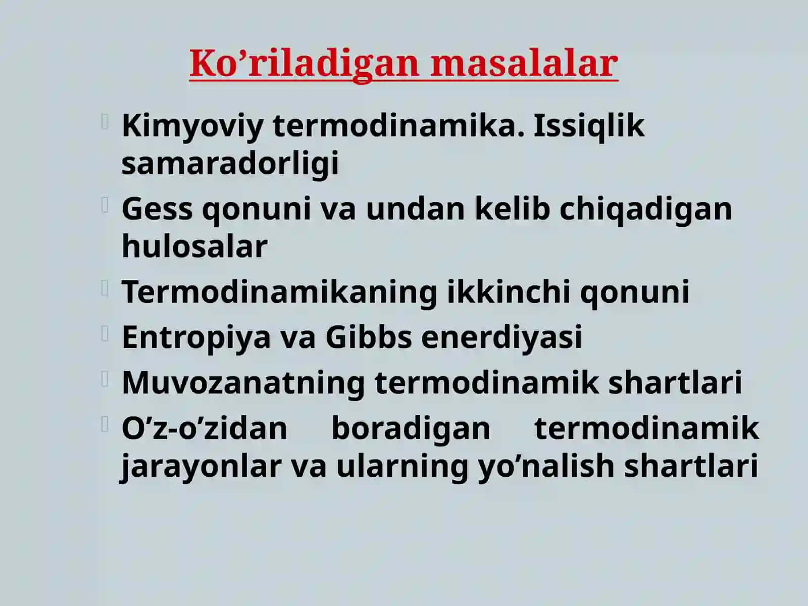 KIMYOVIY TERMODINAMIKA ASOSLARI 4