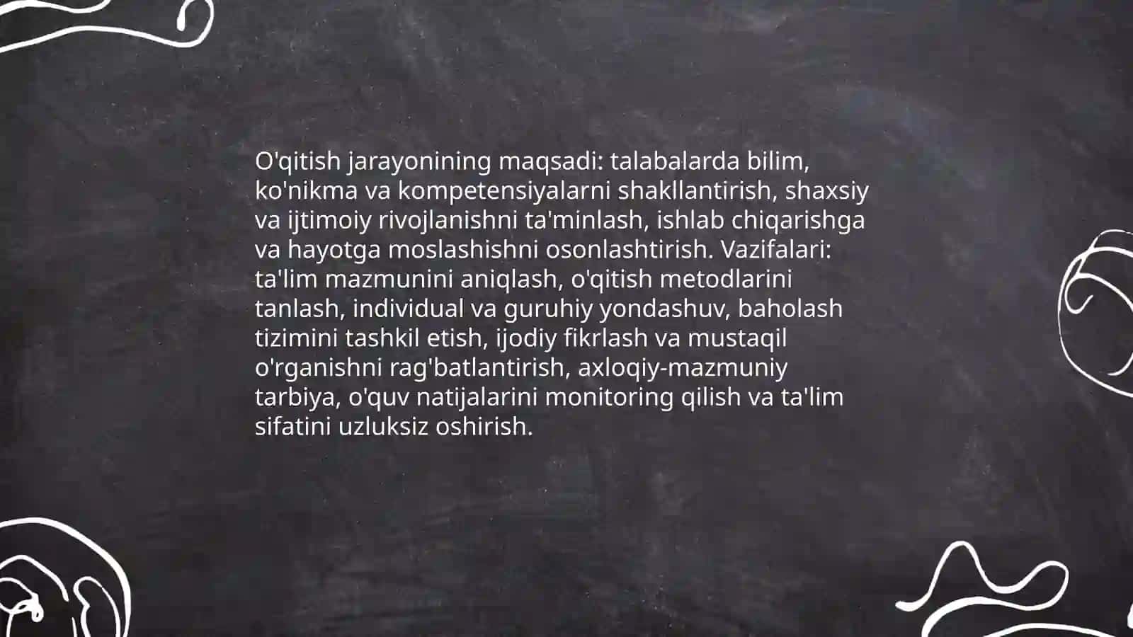 O'qitish jarayoni yaxlit tizim sifatida 4