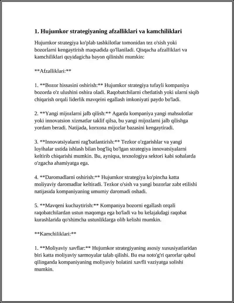KOMPANIYANING HUJUMKOR, MUDOFAA, KUTISH VA KO'RISH, ARALASH STRATEGIK HULQ-ATVOR POZITSIYALARI 4