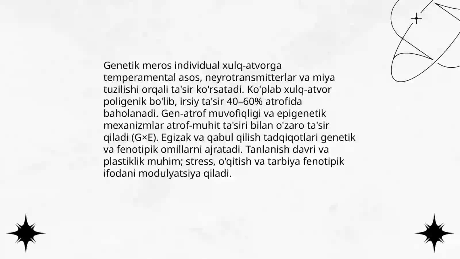 Genotipik va Fenotipik Faktorlar 4