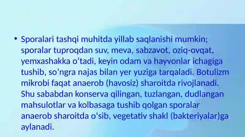 MIKROORGANIZMLARNING NERVLARGA TASIRI (BOTULIZM) 4