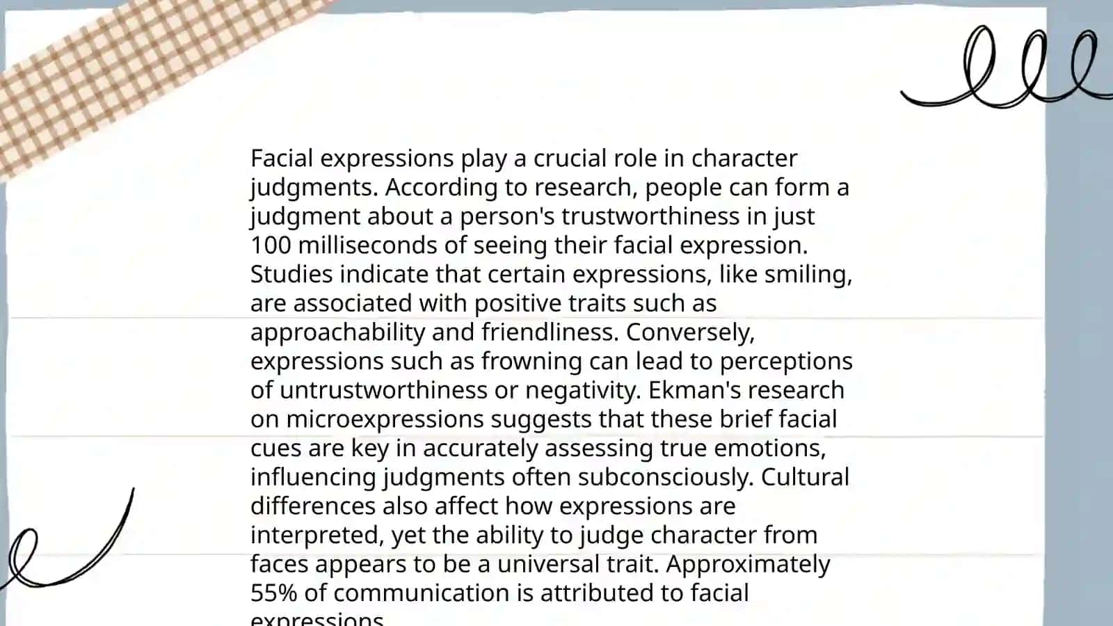 Appearance and its connection to character 4