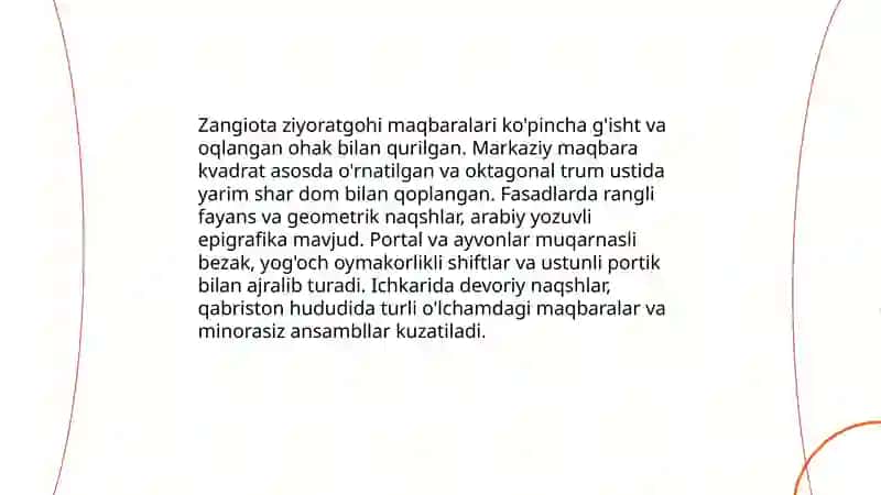 Zangiota ziyoratgohi va uning ahamiyati 4