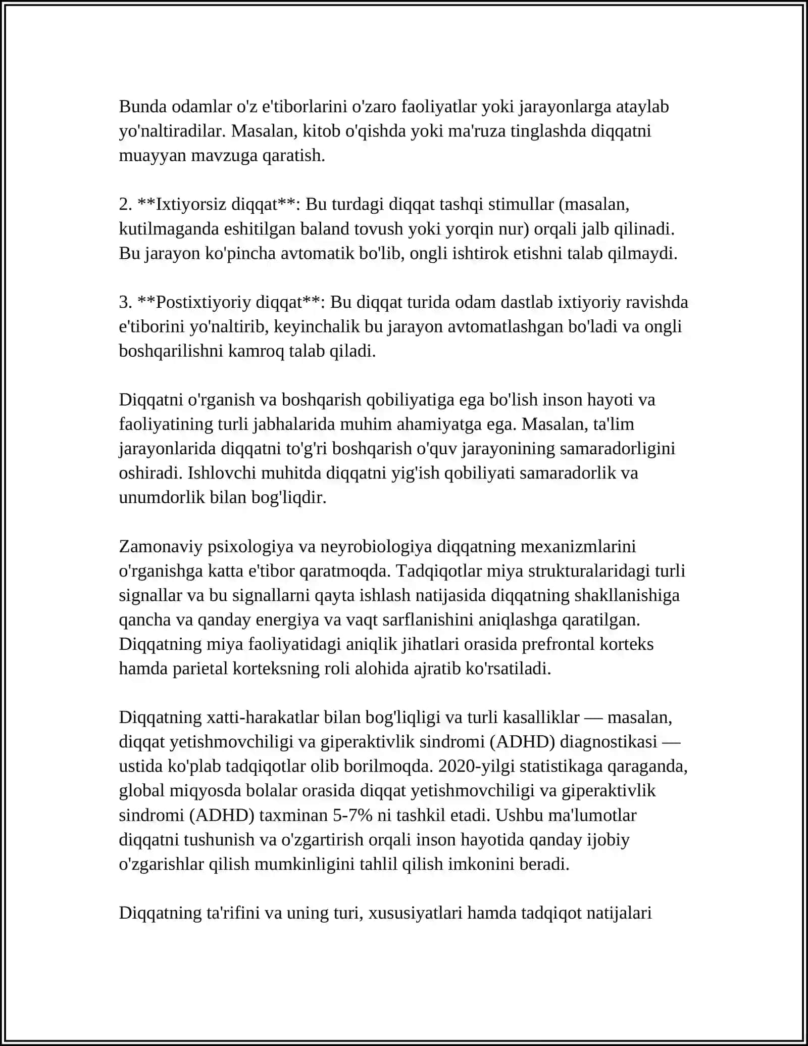DIQQAT TURLARI VA UNING XUSUSIYATLARI 4