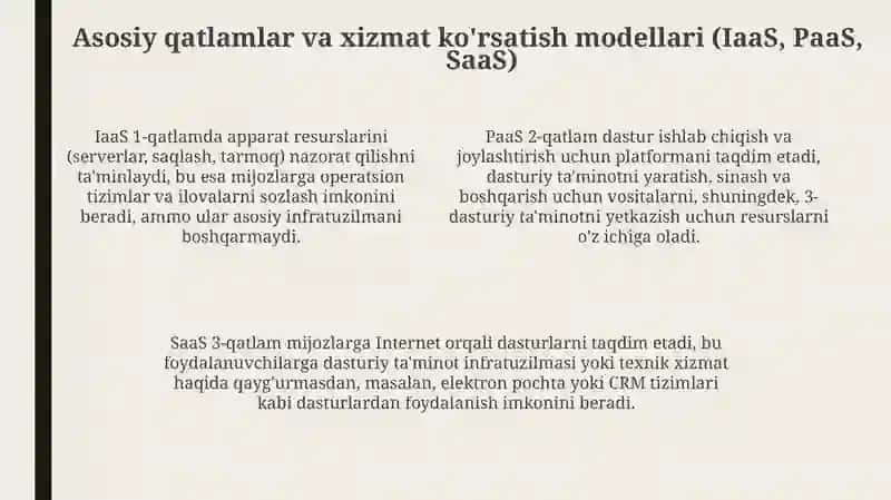Bulutli hisoblash arxitekturasi 4