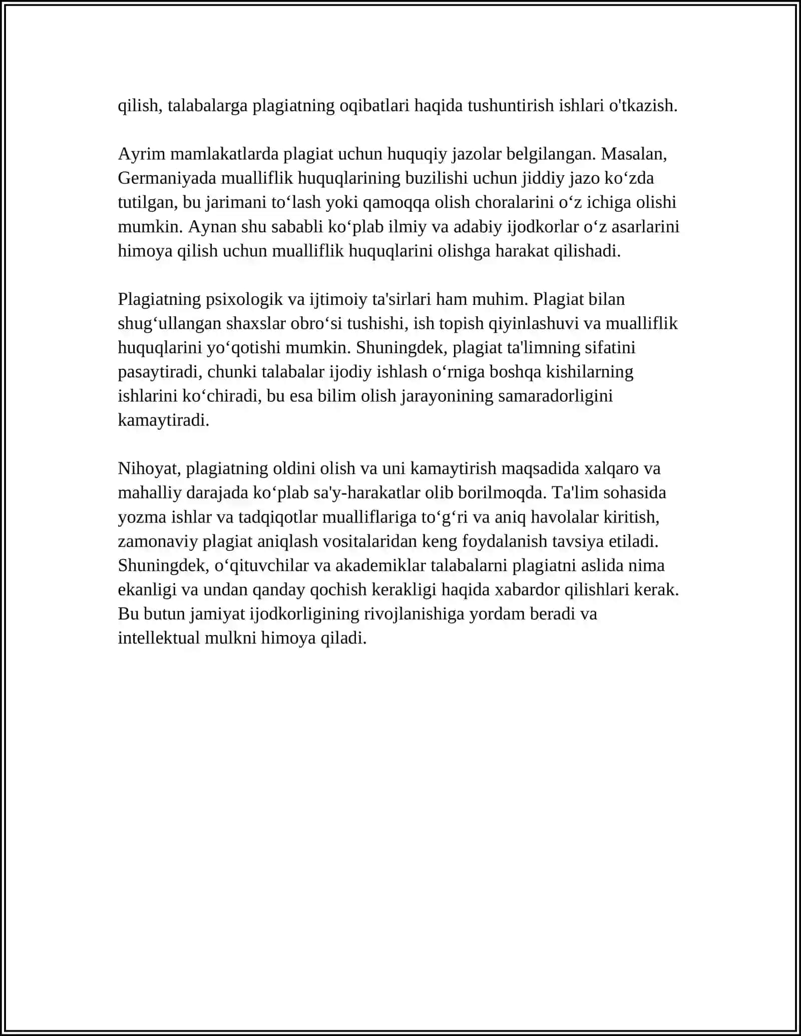PLAGIAT HAQIDA TUSHUNCHA ANTIPLAGIAT HUQUQIY VA MEMORIY HUJJATLAR 4