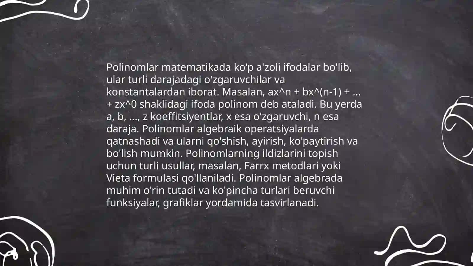 Algebraning asosiy teoremasi 4