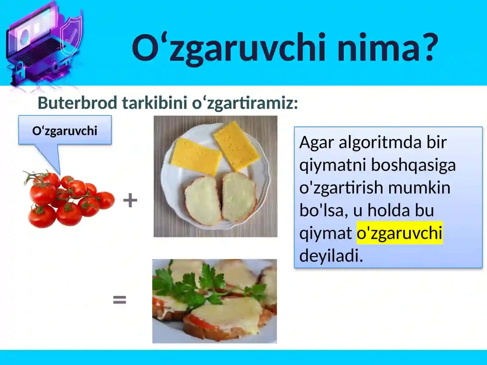 O’zgaruvchilar va ularni boshqarish 4