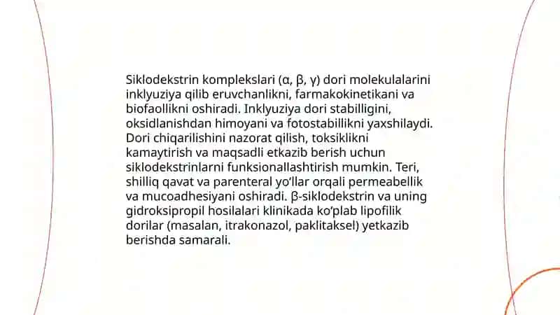 Supramolekulyar komplekslarning biologik faolligi 4