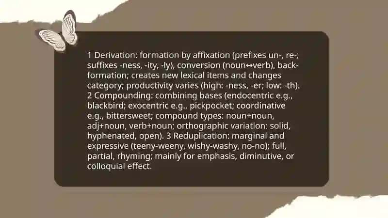 Typology of lexical systems 4
