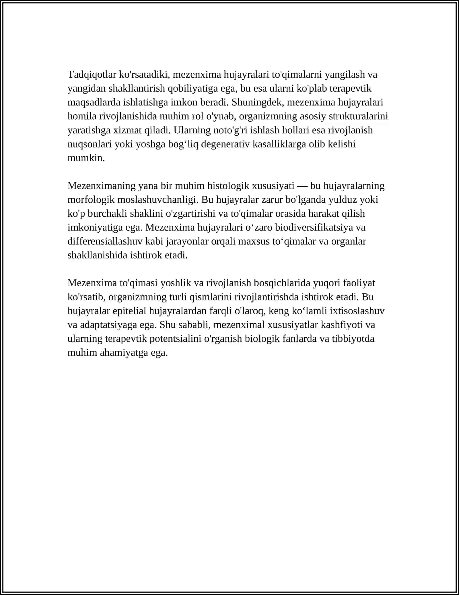 Mezenximaning Tuzilishi va Ahmiyati 4