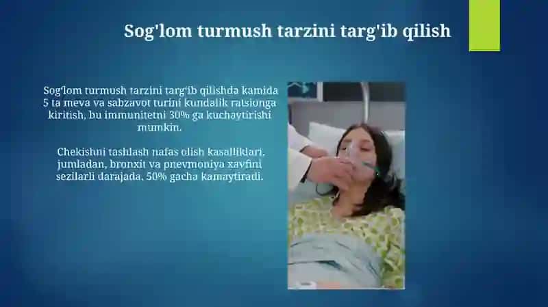 Nafas olish a'zolari kasalliklari bronxit va zotiljam hamshiralik ishi 4