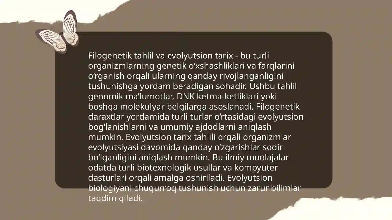 Filogenetik daraxtlar tushunchasi 4