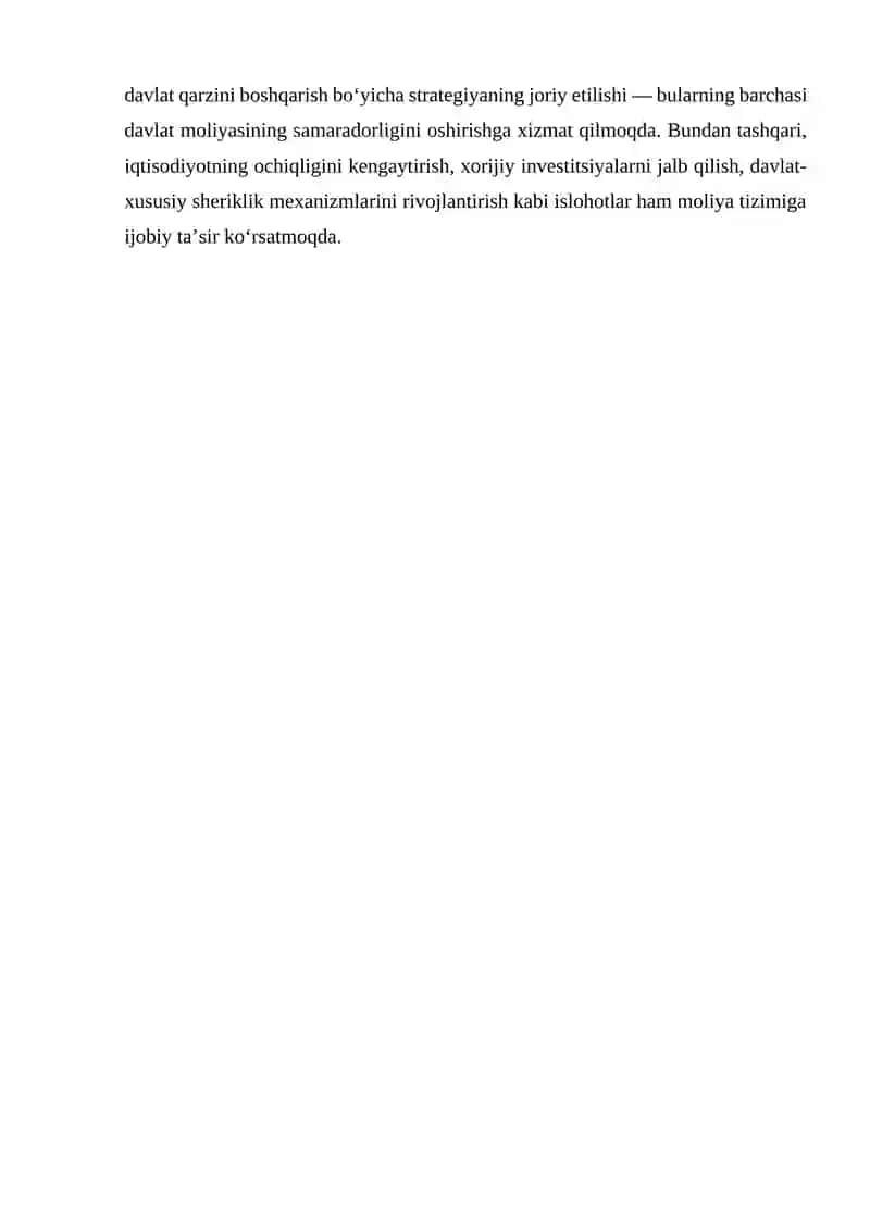 Moliya tizimi va davlat byudjetining iqtisodiyotdagi o'rni 4