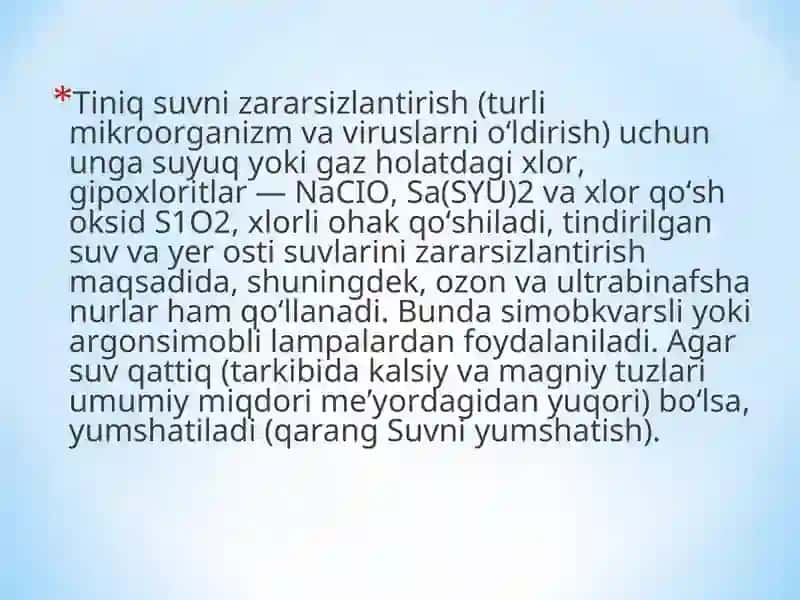 Suvni tozalash 4